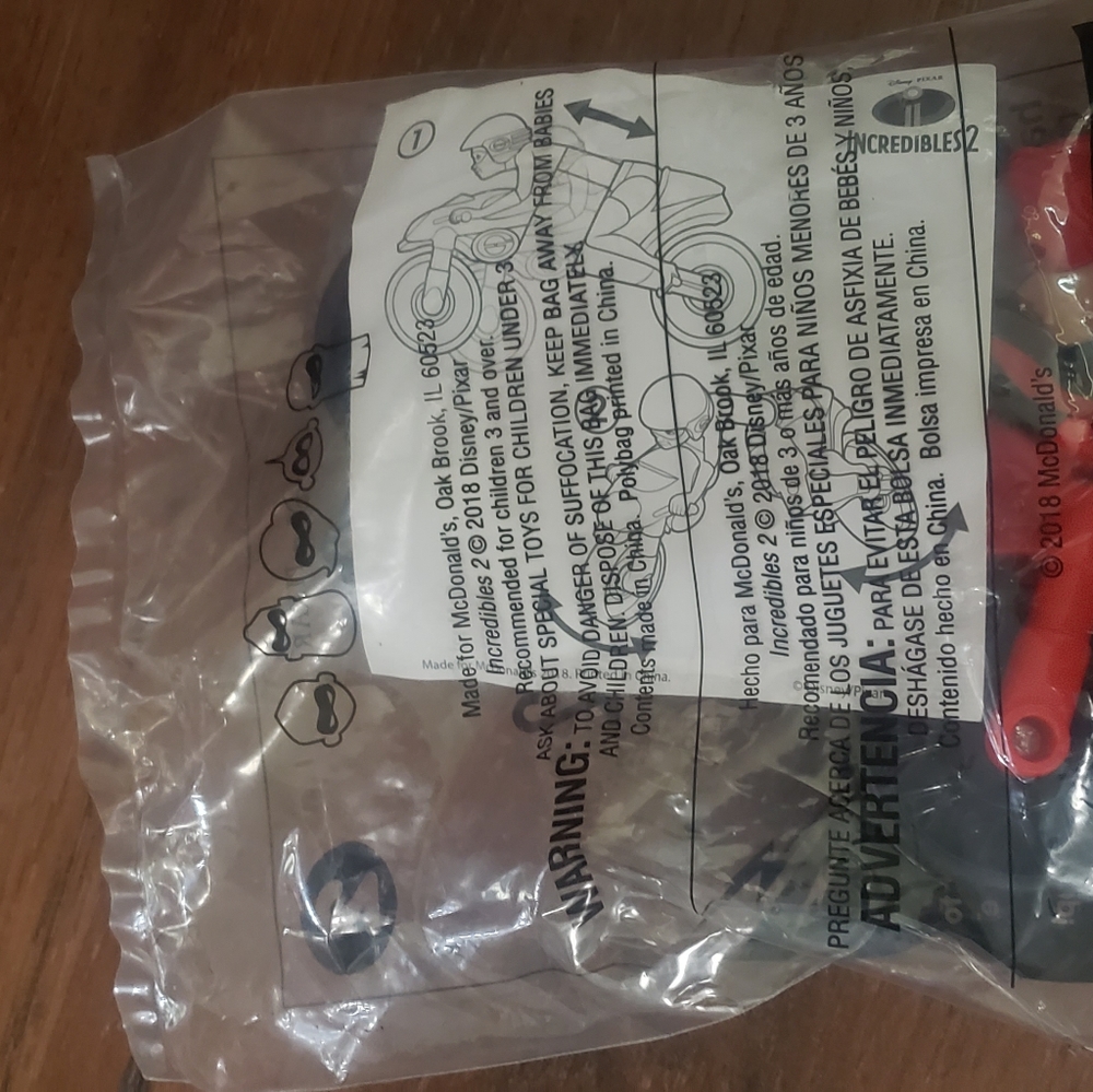 2/$20 Disney Pixar Incredibles 2 "Elasticycle" 2018 McDonald's Happy Meal Toy #2 - Picture 3 of 5